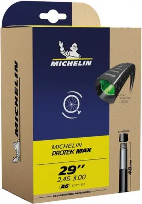 Image de Chambre à air Michelin Michelin A6 Protek Max 29x2.45-3.0 62/77-622 AV 48 mm, noir