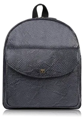 Produktbild von Damen Lederrucksack schwarz Schlangenhautmuster kleiner City-Rucksack Paolo Peruzzi T-18-PBL