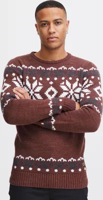 Produktbild von !Solid SDNorwig Herren Weihnachtspullover Norweger-Pullover Winter Strickpullover Grobstrick Pullover mit Stretch Rundhals-Ausschnitt Regular fit