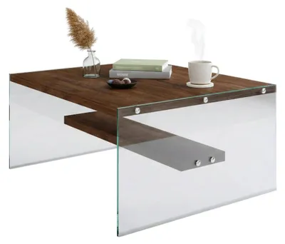 Produktbild von Barcis - Couchtisch, 75x75x40h cm Nussbaum Braun, ein Fach
