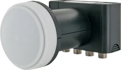 Obrázek produktu pro Schwaiger LNB4 10,70-12,75 GHz šedý Frekvenční měnič Redukovaný nízkošumový blok (LNB), světle šedý, bílý