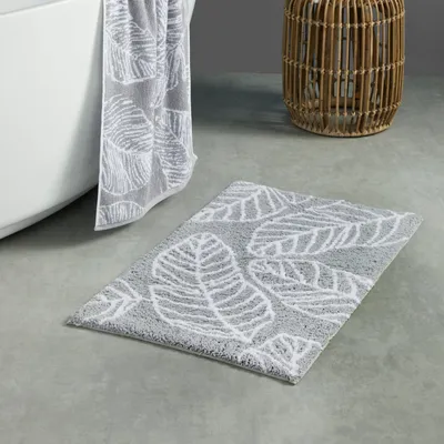 Obrázok produktu pre Kúpeľňová rohož, 100% bavlna, 50 x 80 cm, sivá