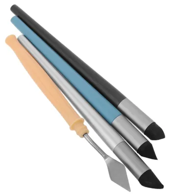 Productafbeelding van Pastelverfset - Met 3 pastelpotloden en een schraper - Geschikt voor olieverf, aquarel en schetsen - 4-delig