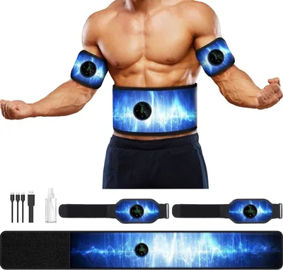 Produktbild von ABS-Stimulator – Muskelstimulator – EMS-Band – Muskeleinsatz – Bauchmuskeltrainer – 12 Trainingsmodi