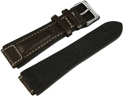Produktbild von Echtleder Armband in dunkelbraun, genarbt, gepolstert, 22 mm