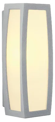Image de SLV Meridian 230044 Outdoor wall light Energy-saving bulb, LED (monochrome) E-27 20 W Silver-grey