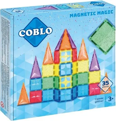 Produktbild von Coblo - Magnetischer Bausatz mit Glitzer (35 Teile)