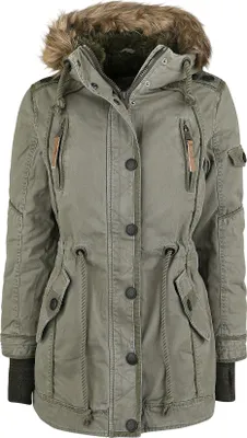 Produktbild von Brandit Winterjacke Damen Saby Girls Parka oliv Basics 100% Baumwolle M