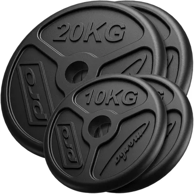 Obrázek produktu pro Marbo Sport 60 kg sada olympijských závaží z litiny Litinové závaží s otvorem ø50/51 mm / 2 x 20 kg + 2 x 10 kg