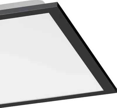 Produktbild von Selltec LED Panel Deckenlampe schwarz CCT warmweiß - kaltweiß Fernbedienung Wohnzimmer, Flur, Büro