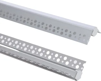 Produktbild von Aluminiumprofil Gipseinbau Ecke Arista für LED Streifen bis 9 mm Aluminium 2 m Weiß transluzent
