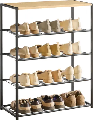 Produktbild von Schuhregal für 12 Paar Schuhe mit Holzboden