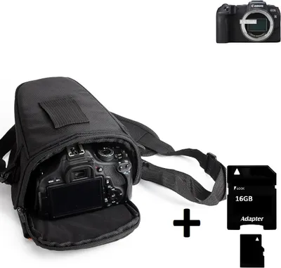 Produktbild von K-S-Trade Schultertasche kompatibel mit Canon EOS RP Colt Kameratasche für Systemkameras DSLR DSLM SLR, Bridge etc., + 16GB Speicherkarte