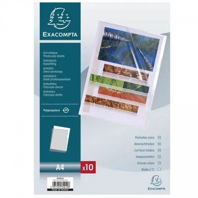 Produktbild von EXACOMPTA Sichthülle DIN A4 PP 0,12 mm glasklar transparent 10 Hüllen