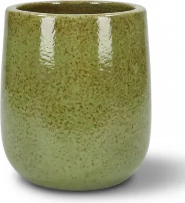 Produktbild von Provencelia Keramik Pflanzkübel Diane Olive, Ø23 x H23 cm, frostbeständig, handgefertigt, glasiert, Outdoor, Garten, Terrasse, winterfest