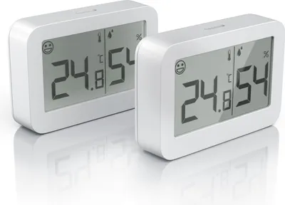 Produktbild von BEARWARE 2x Hygrometer Thermometer, Innenwetterstation mit Haltemagneten, Temperatur und Luftfeuchtigkeit Messgerät