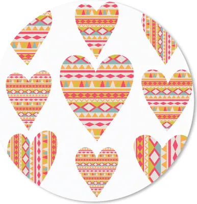 Produktbild von MuchoWow® Mauspad Mousepad Herz - Südamerika - Muster 20x20 cm - Mousepads - Maus Mat - Pad - Mausunterlage - Schreibtischmatte