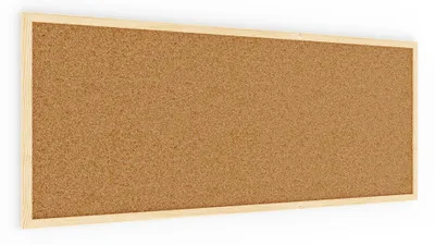 Produktbild von Pinnwand, Korktafel 100x40 cm, Naturholzrahmen