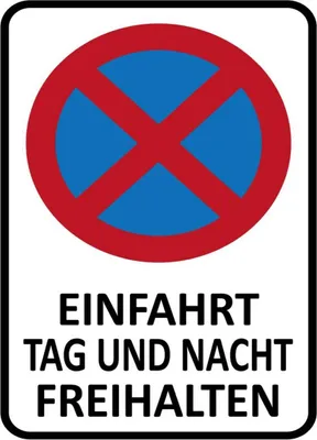 Produktbild von vianmo Holzschild 40x30 cm Einfahrt Tag und Nacht freihalten