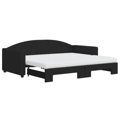 Obrázek produktu pro vidaXL Rozkládací postel s matracemi černá 90x190 cm Látka