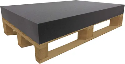 Produktbild von Dibapur Palettenkissen (OHNE BEZUG) Matratzenkissen (120x80x8 cm) Anthrazit/Schwarz Schaumstoff für Europalette - RG29/44 - Hundekissen