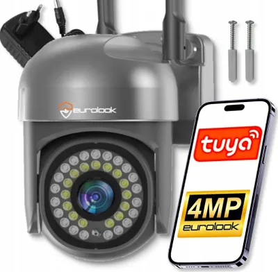 Produktbild von Outdoor 4MPx WiFi PTZ Kamera Tuya SMART Wireless Grau Schwarz