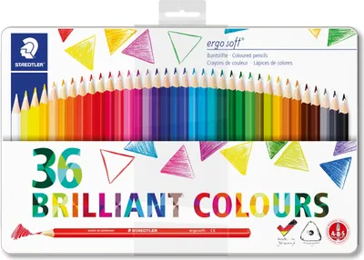 Immagine prodotto di 1 confezione di matite colorate ergosoft 157 M36, ergosoft 36ST 100%