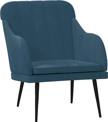 Obrázek produktu pro vidaXL Křeslo modré 63x76x80 cm sametové