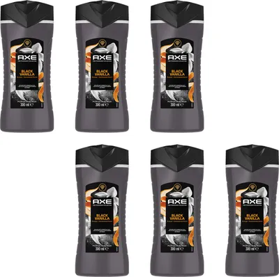 Produktbild von AXE Fine Fragrance Collection Premium Duschgel Black Vanilla 6x 300ml für 12 Stunden langanhaltende Frische verleiht einen spektakulären Duft unter der Dusche