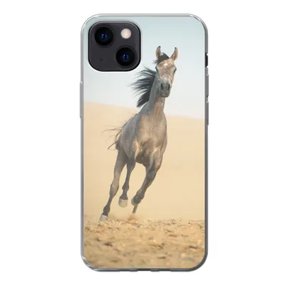Produktbild von MuchoWow® Handyhülle Schutzhülle Hülle für iPhone 13 mini Pferd - Sand - Wüste Silikon Softcase Handy Hülle - Softcase