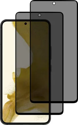 Three screen protectors are layered on top of each other, with the bottom one showing a phone screen.