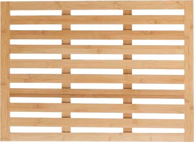 Produktbild von BERILO | Badematte - Badezimmermatte - 45 x 62 cm - Bambus - Badteppich - Rutschfest