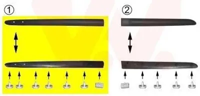 Produktbild von VAN WEZEL Zierleiste für die Tür Vorne Links Leiste für RENAULT CLIO II (BB0/1/2, CB0/1/2) 4339423