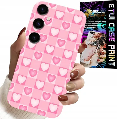 Obrázok produktu pre Puzdro Pre Samsung Galaxy A05S - Hearts Check Pink Case + Glass