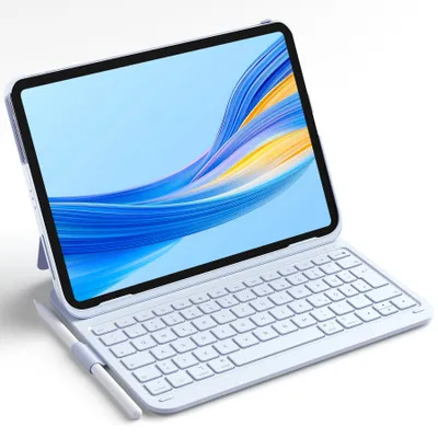 Produktbild von Inateck Hülle mit Tastatur für iPad 10/11 Gen. A16 2025, Air 11 Zoll 2025,Air 6/5/4, Pro 11 4/3/2/1,Ultraleichte Tastatur mit Stifthalter, BK2007