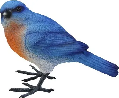 Produktbild von Dekofigur Vogel 9,5 x 12 cm blau orange