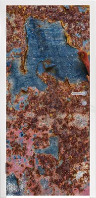 Obrázek produktu pro MuchoWow® Plakát na dveře - Ocel - železo - rez - 235x90 cm - Samolepicí fólie na dveře