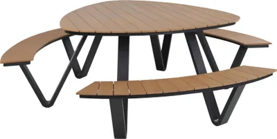 Immagine prodotto di Set da picnic - Triangolo - Alluminio - Teak - 224,5x212x74 cm