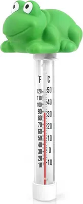 Produktbild von Schwimmendes Poolthermometer, gut ablesbar, unzerbrechlich, für Innen- und Außenpools, Frosch-Design