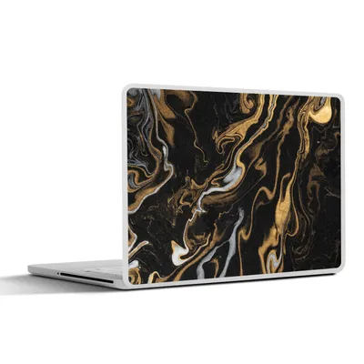Produktbild von MuchoWow® Laptop Aufkleber Sticker Cover Marmor - Silber - Gold - Abstrakt 30x22 cm - Laptop-Sticker