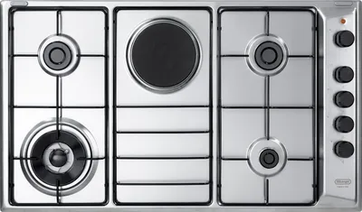 Immagine prodotto di De'Longhi FLA 49 RD piano cottura Inox Da incasso 90 cm Combi 4 Fornelli