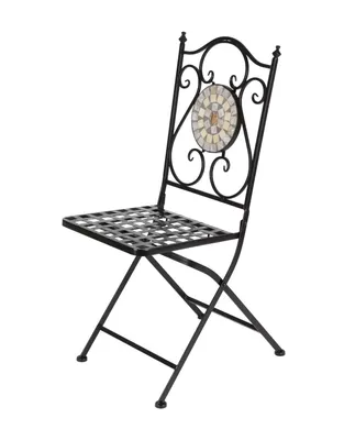 Produktbild von Mosaikstuhl Roma Gartenstuhl Metallstuhl Bistrostuhl Stuhl Balkonstuhl Terrassenstuhl Dekostuhl Outdoor