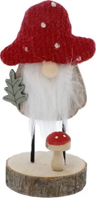 Produktbild von Standdeko Fliegenpilzwichtel - Holz - ca. 10x6x16 cm