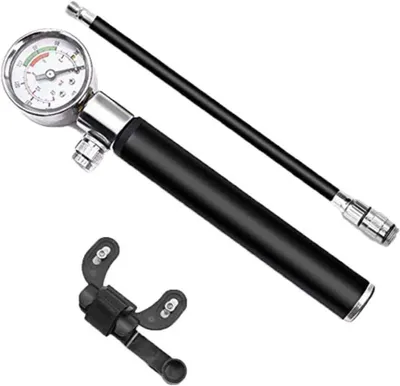 Obrázok produktu pre Elektrická pumpa na bicykle – prenosná pumpa – na nafukovanie bicyklov – s manometrom – 197x21 mm – čierna