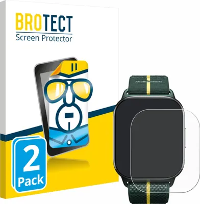 Produktbild von 2x Für Motorola Moto watch fit Schutzfolie BROTECT Displayschutz Display Schutz Folie Klar Transparent