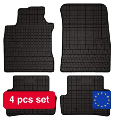 Image de Tapis de sol en caoutchouc pour voiture, sur mesure, faciles à nettoyer, noirs