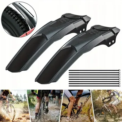 Obrázek produktu pro Sada blatníků na kolo - přední a zadní blatníky - vodotěsné - prachotěsné - vhodné pro horská kola (MTB) - vhodné pro skládací kola