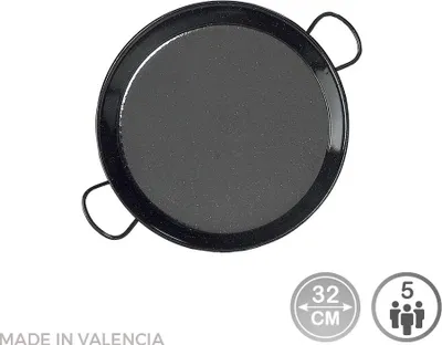 Image de Poêle Paella Induction émaillée ø32cm Compatibilité Induction & Vitrocéramique - Vaello