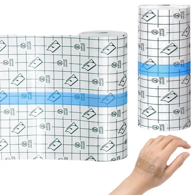 Produktbild von Duschpflaster wasserfest, 5 m Rolle, zum Schutz von Haut und Tätowierungen