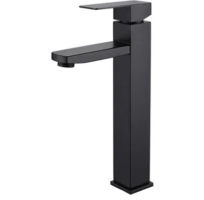 Produktbild von High Tap Einhebel Mixer Tap Badezimmer Matte Black Waschbecken Hahn, 290 mm
